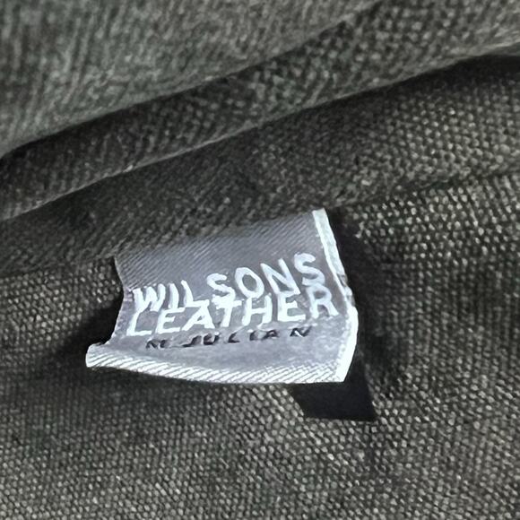 Wilson’s Leather Genuine Leather Messenger Back Large Brown Snap Button - Picture 10 of 13